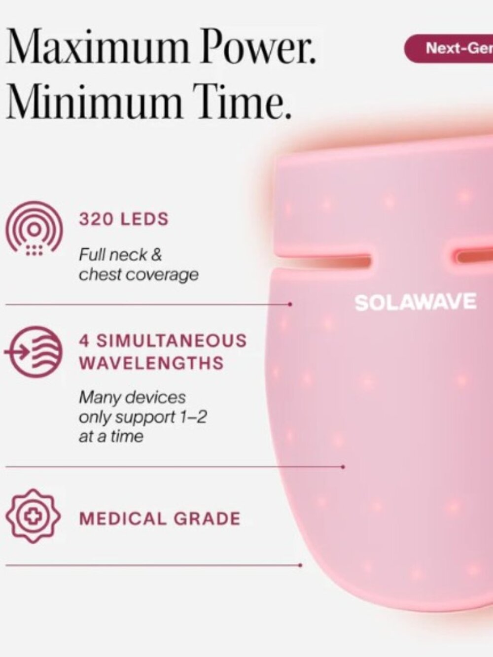 Neck & Chest Pro Light Therapy Mask NIB